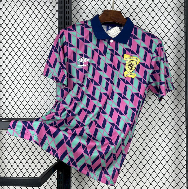 1988-89 Scotland Retro Away Soccer Jersey Shirt